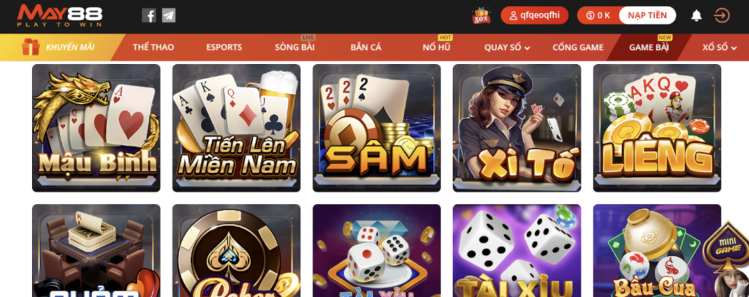 Tận hưởng những khoảnh khắc hấp dẫn cho bản thân khi tham gia trải nghiệm game bai doi thuong Liêng Rikvip tại May88.