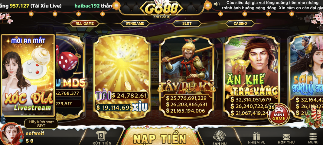 Nét hấp dẫn từ game bài đổi thưởng Tây Du Ký Go88