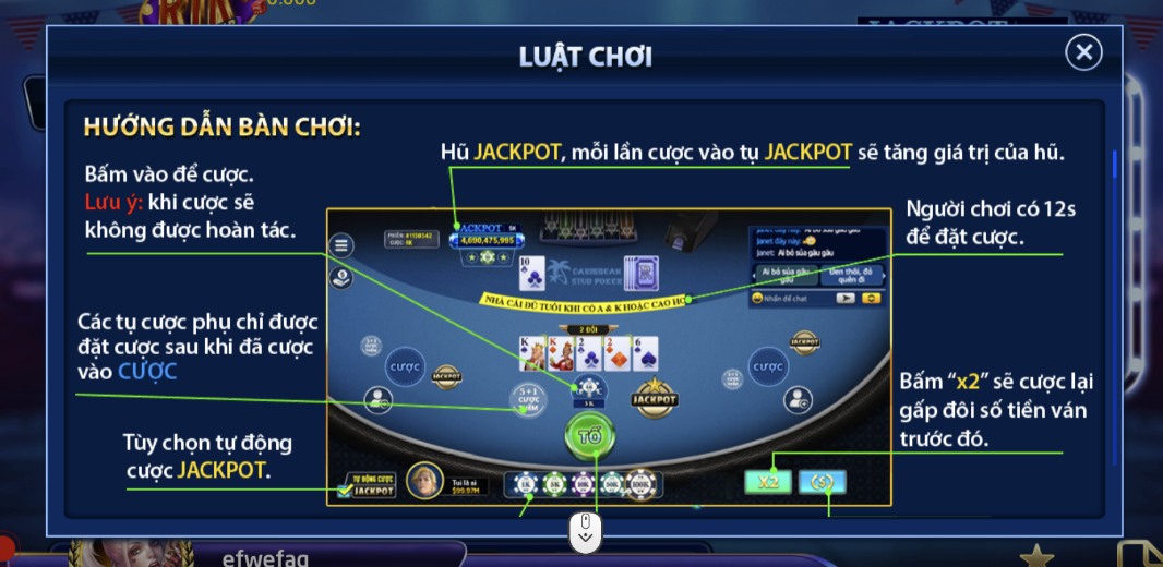 Luật chơi hấp dẫn từ game bài đổi thưởng Poker hấp dẫn