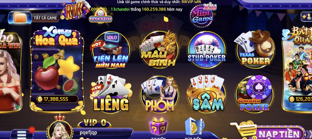 Tham gia đầy thú vị với ưu điểm từ game bài Liêng Rikvip