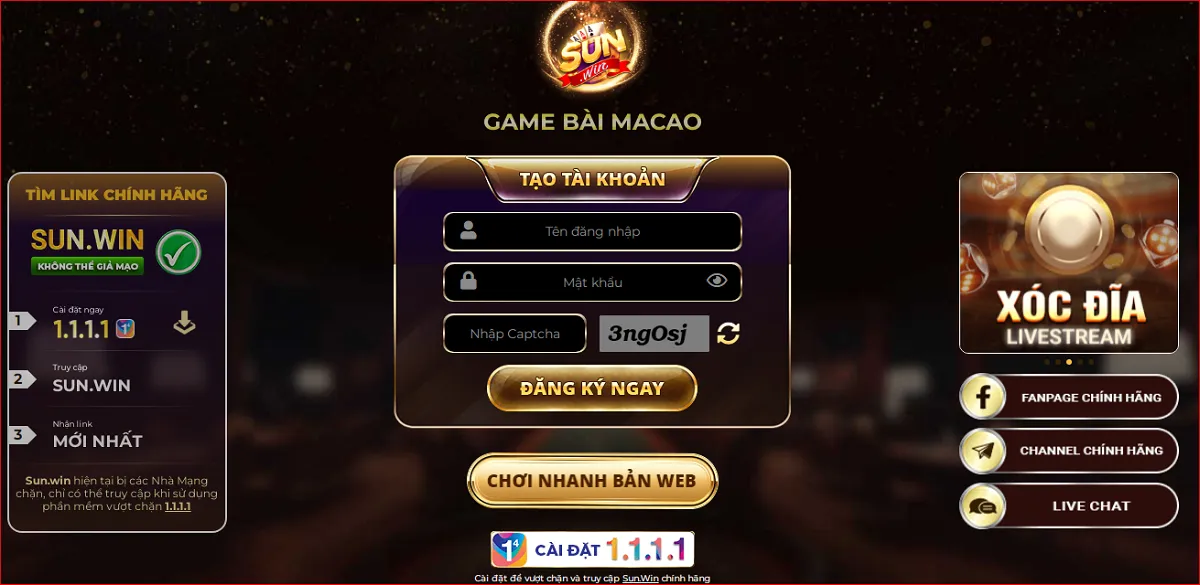 truy cập cổng game uy tín khi đăng ký game bài đổi thưởng