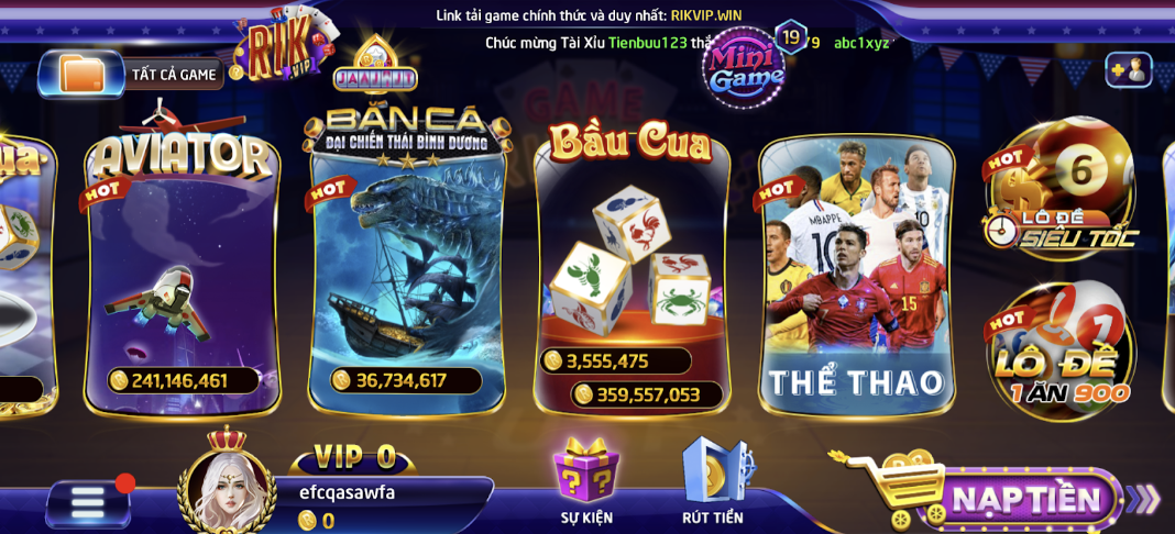 Điểm hay ho đến từ game bai doi thuong Bầu Cua Rikvip