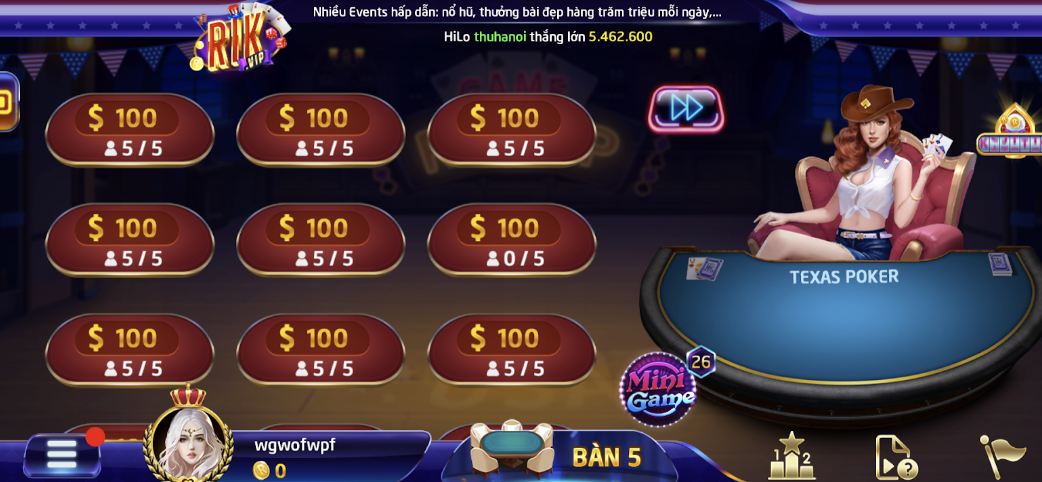 Giới thiệu luật chơi game bai doi thuong Poker Rikvip