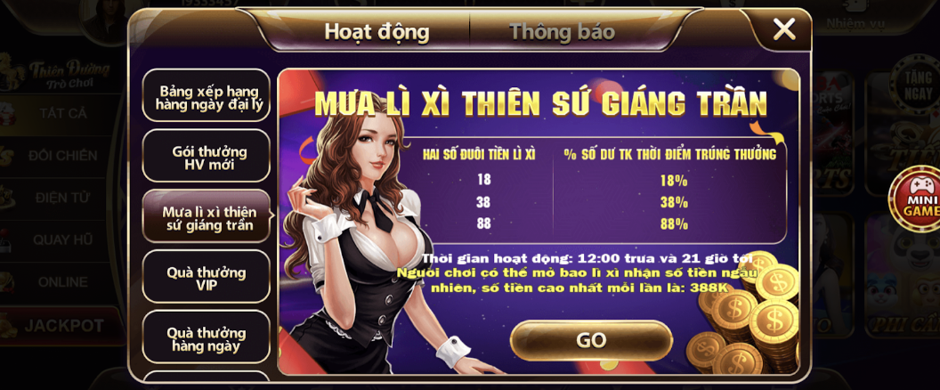 Game bài đổi thưởng hoàn trả tiền cược 20% mỗi tuần