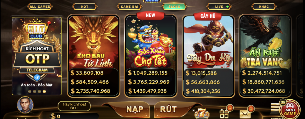 Slot game đa dạng và sinh động