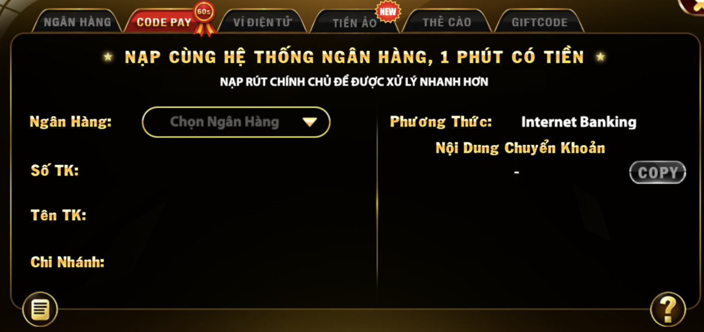 Tổng hợp các phương thức nạp tiền tại Top88