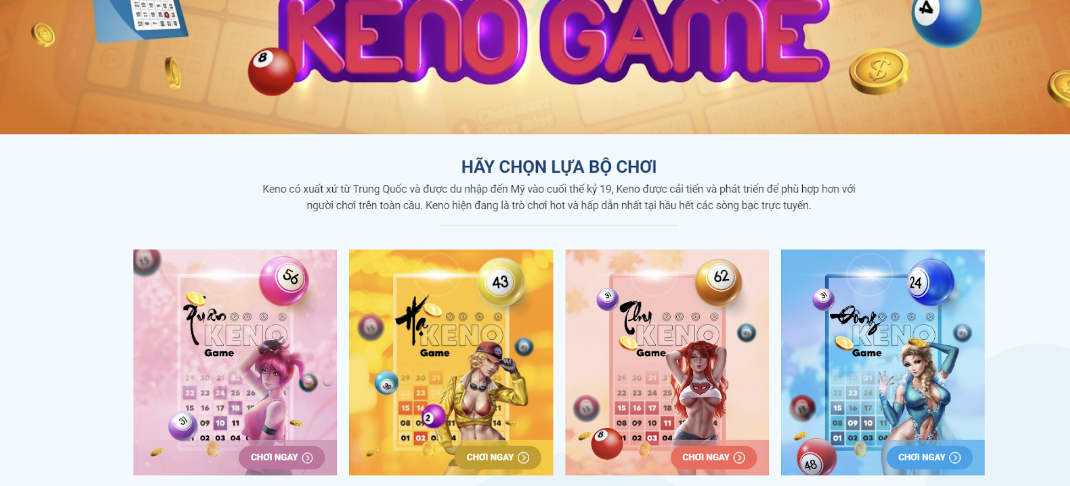 Game cá cược Keno