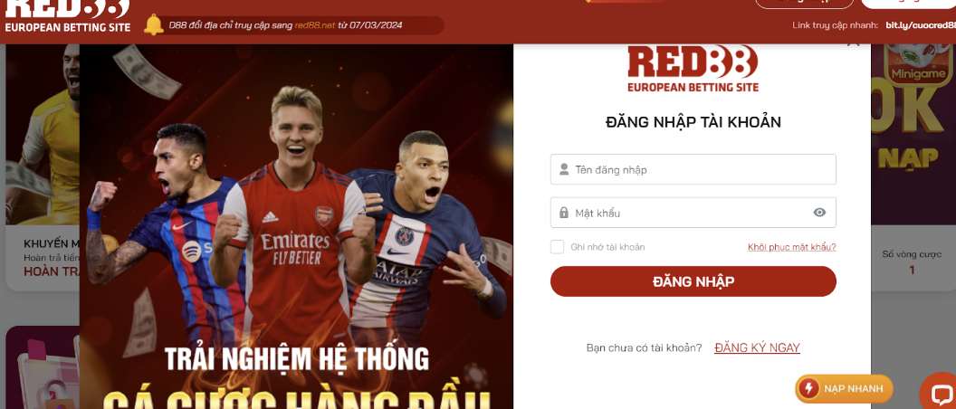 Đăng nhập tham gia kho tàng game đổi thưởng tại địa điểm Red88